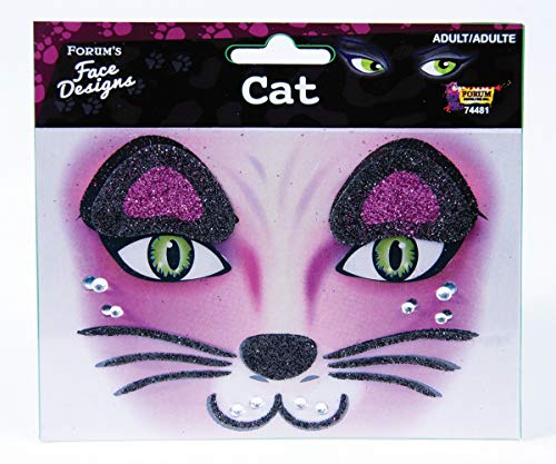 Glittered Face Designs (CAT (Black/Purple))