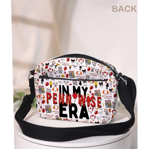 MAOFAED Horror Movie Gift, Halloween Theme Crossbody Bag, We All Float Down Here, Halloween Party Favor, Scary Movie Lovers Gifts4