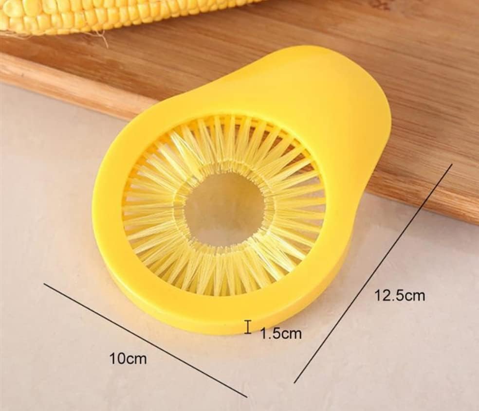 Miniatura 2 de Removedor de seda de maíz Limpiador de cepillo de limpieza de maíz Desilker de maíz de doble fila (verde)