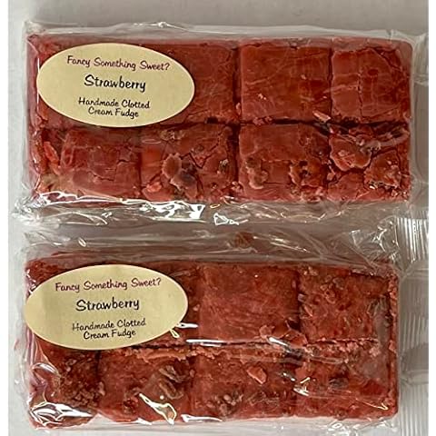Handmade Devon Clotted Cream Fudge with Strawberry Cover