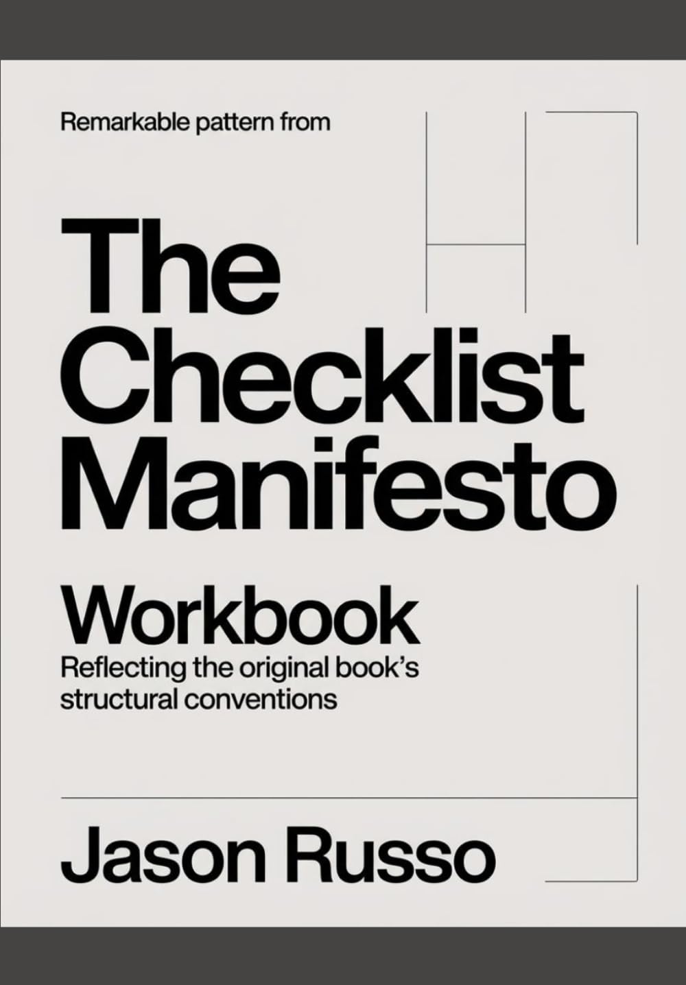 Remarkable pattern from the checklist manifesto: Aligned with the original book’s stylistic pattern