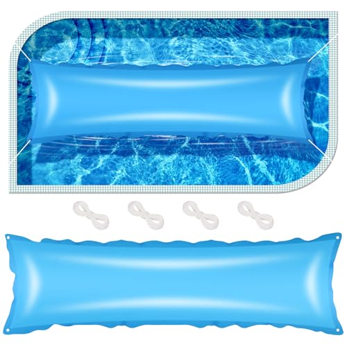 4x15 Ft Pool Pillow, Air Pillow for Above Ground Pool, Large Pool Pillows for Above Ground Pools,Winter Swimming Pool Closing Winterizing Kit with Ropes,PVC Ice Equalizer Pillow for Support Pool Cover