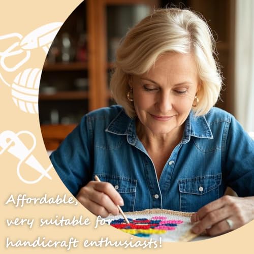 Image of Needlepoint Canvas, 20 inch X 18 inch, 14-Mesh White Needlepoint Canvas Embroidery Blank White Cloth (1)
