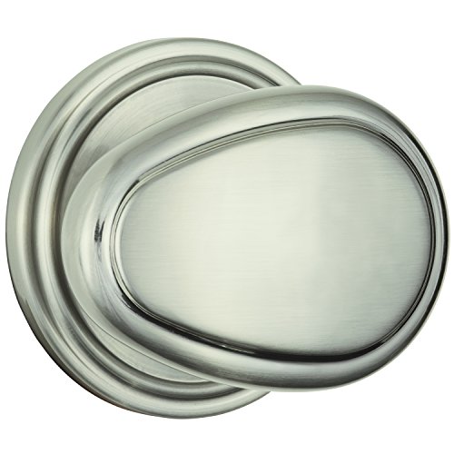 Brinks Push Pull Rotate Door Locks Lindingham Passage Knob, Satin Nickel, 23043-119