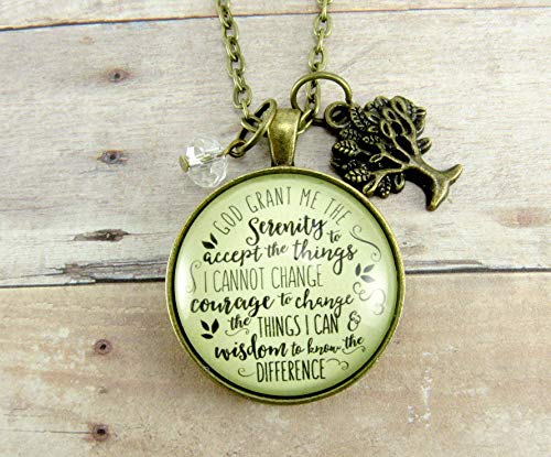 Gutsy Goodness 24" Serenity Prayer God Grant Me Strength Necklace Jewelry Tree Charm - Thumbnail 5