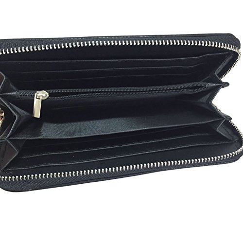 Gem Sparkle Wallet Matching Star Flower Rhinestone Wallet for Sparkle Purse Black3