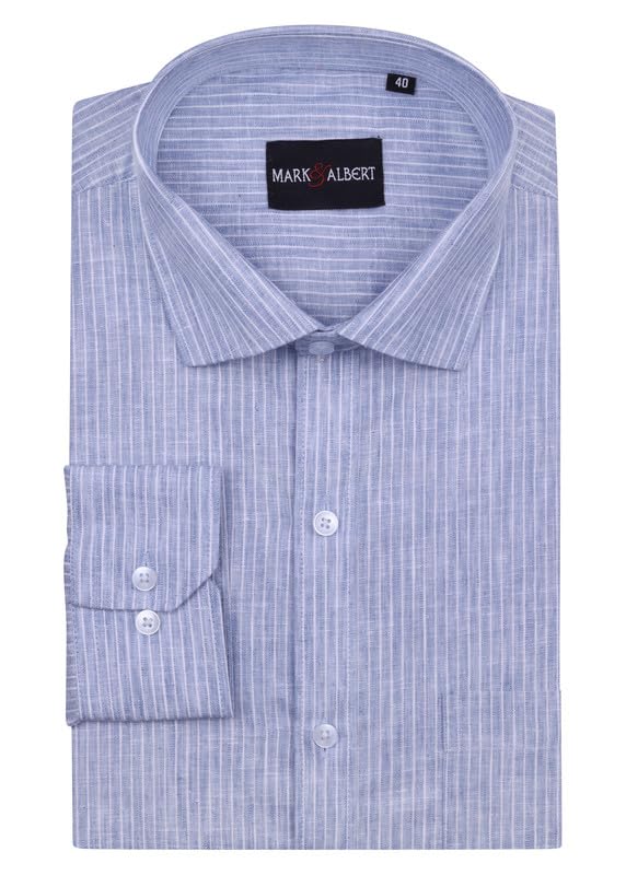 Image of Men's Striped Cotton Formal Shirt
