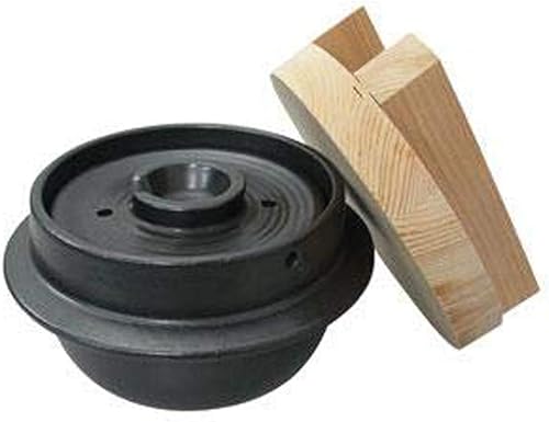 Miniatura 6 de Donabe de cocina de arroz japonés, 3 piezas, con pala de arroz Hinoki