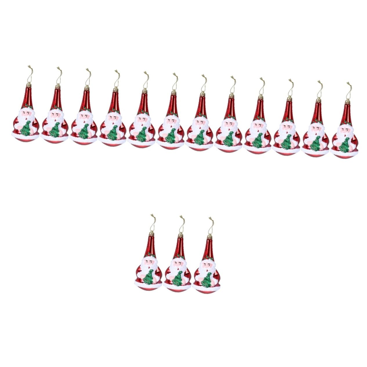 PRETYZOOM 15 STK Christbaumschmuck Weihnachtskugel-anhänger Weihnachtsbaum Hängen Weihnachtsmann-anhänger Hängende Weihnachtskugeln Weihnachtsbaum Charms Plastik