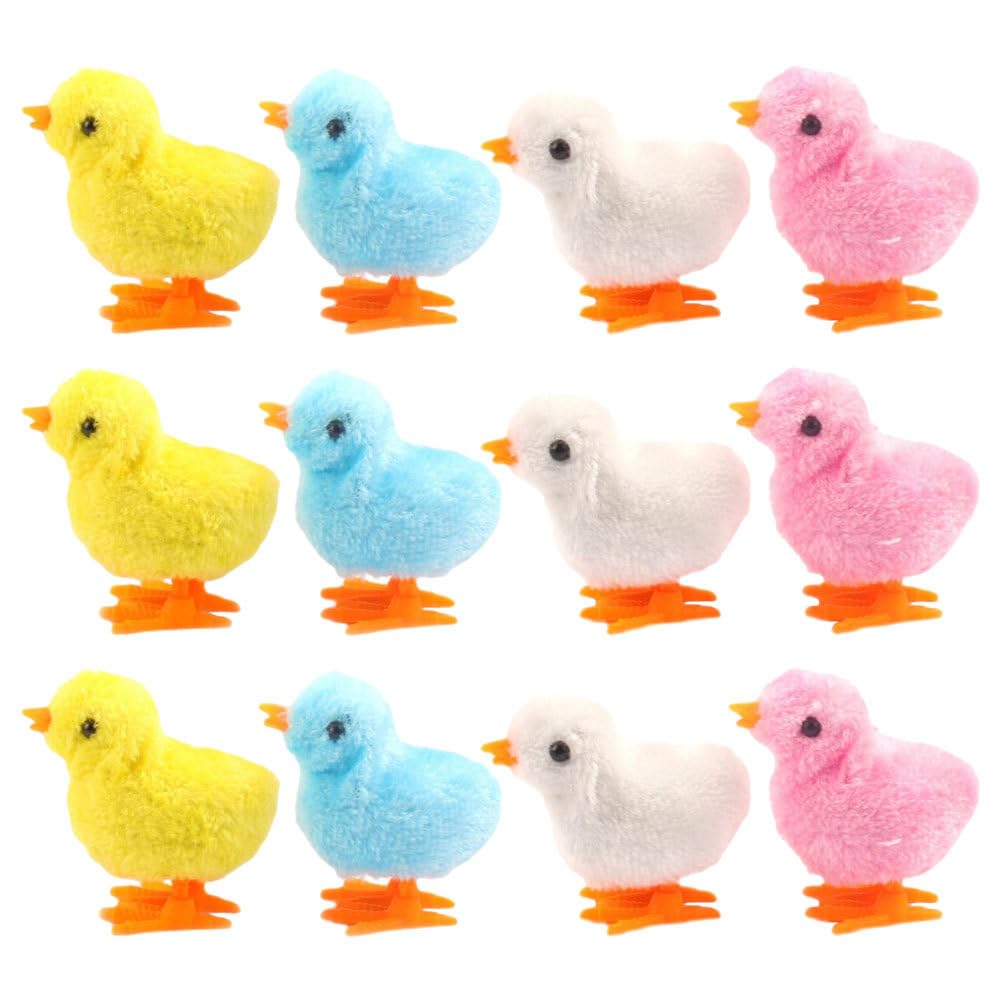 Sponsored Ad – Yardwe 12Pcs Wind up Chicken Toys Plush Clockwork Jumping Chick Toy for Kids and Pets Novelty Party Favors Basket Stuffers