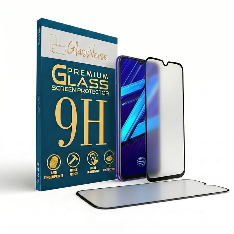 Image of GlassVerse Matte Tempered Glass for Vivo Z1x | Anti Glare, Smooth Touch Screen Protector, 9H Hardness, Edge to Edge, Case Friendly, Hassle-less Installation Kit Included. (Pack of 2)