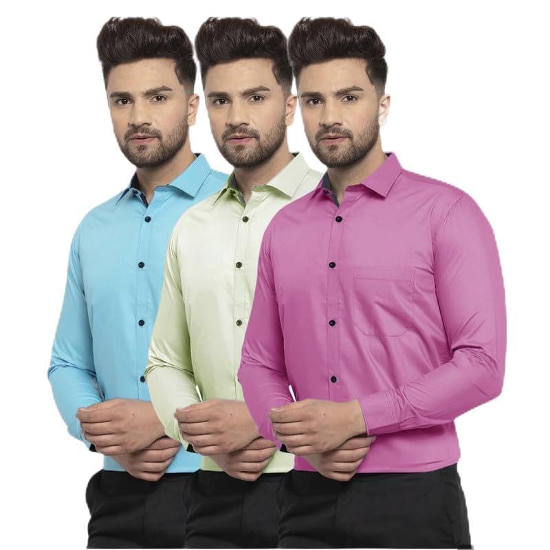 Image of Pinkmint Men Shirt, Cotton Blend, Regular Fit