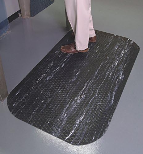 American Floor Mats Hog Heaven Marble Top Nitrile Rubber Midnight Swirl 3' x 5' 5/8 inch Anti-Fatigue Comfort Mat