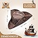 Whkvnng Brown Faux Leather Pirate Hat,Novelty Leather Hat,Tricorn Pirate Hat for Women Men Halloween Costume Cosplay Accessories