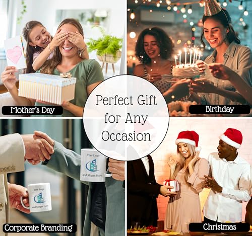 image for HomeBee Personalized Coffee Mug | Custom Photo Text and Logo Ceramic M