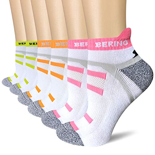 BERING Women's Performance Athletic Running Socks (6 Pack)
