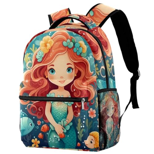 Sac à dos voyage sirène multicolore pour l'école et les vacances