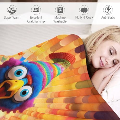 Manta de pollo suave de franela 180x200 cm para cama y sofá 6