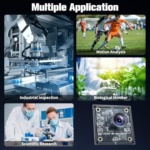 VexNook 3 Teiliges Kameramodul 100 Grad OV9732 - Hohe Bildklarheit mit 720P HD Chip, 1MP Auflösung, USB-Treiber, mit 2 Meter Kabel Kompatibel mit Autodarts.Io, für vielseitige Anwendungen