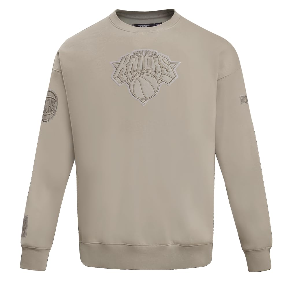 Pro Standard Męska bluza NBA Neutral M Drop Shoulder FLC Crewneck Bluza, szarobrązowa, L, brązowy (taupe), L