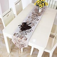 Amazon｜テーブルランナー タッセル付き 30*230 豪華 刺繍 簡約 モダン