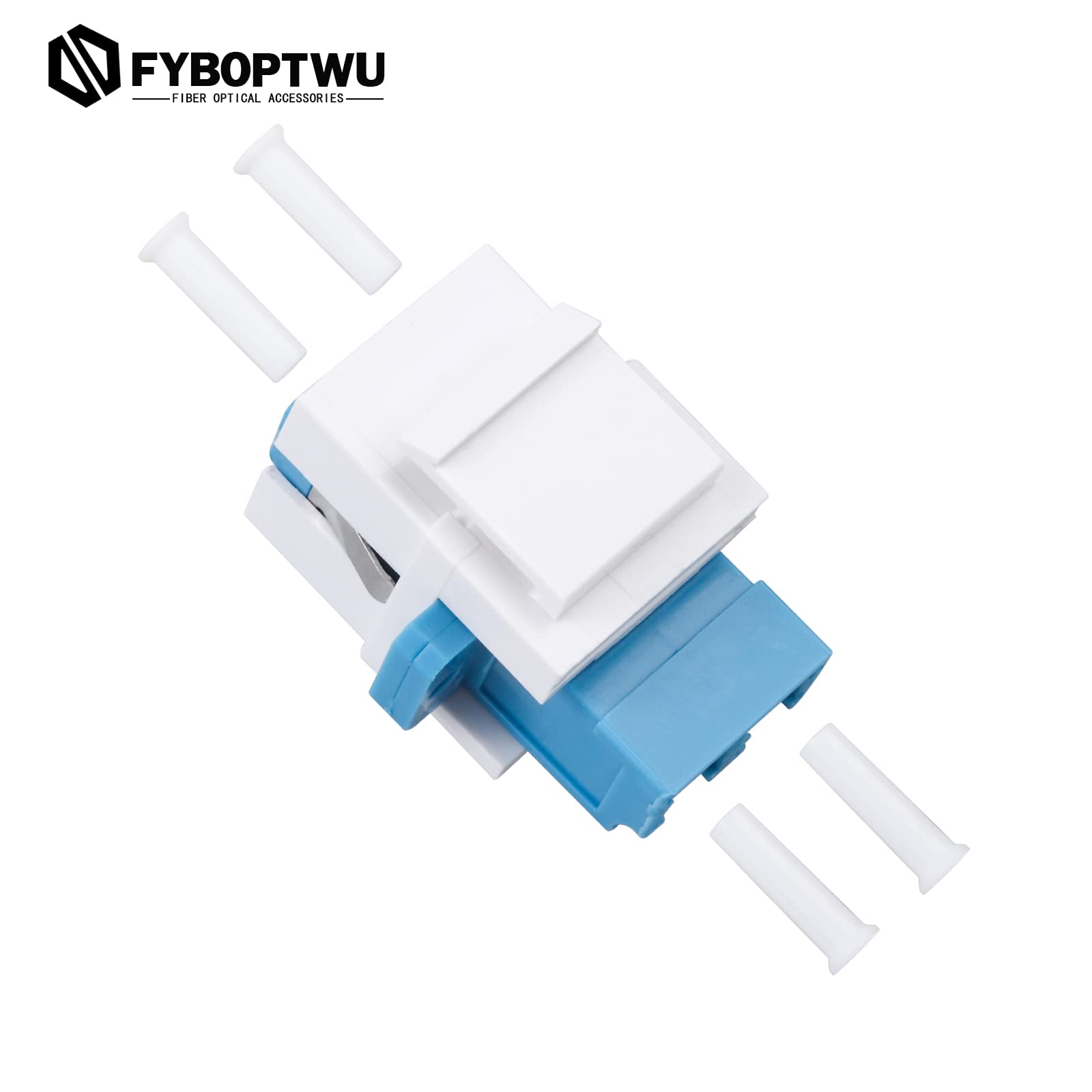 Lot de 20 coupleurs à fibre optique LC duplex monomode (blanc) (SM) adaptateur de câble fibre optique LC-LC Duplex Single Mode Connecteur