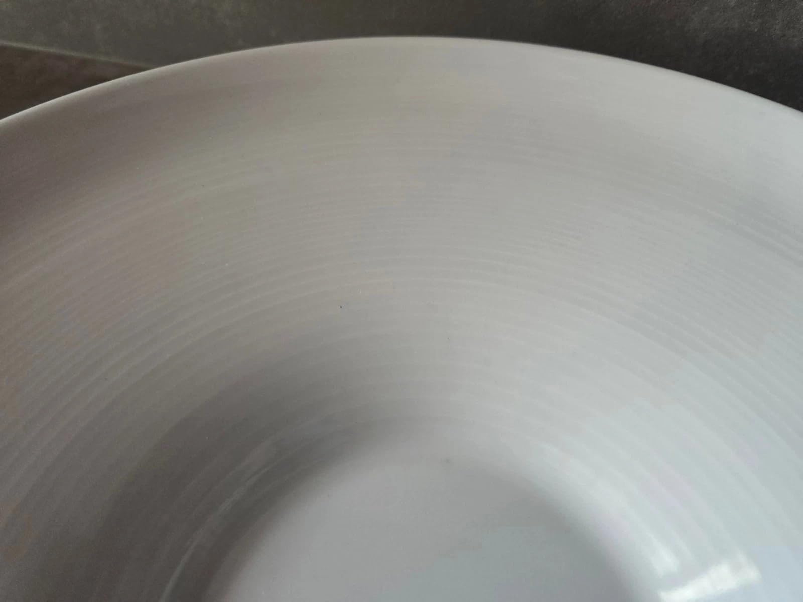 Generisch 6 Teller „Tosca Relief Ø 30 cm Porzellan weiß | Dessert, Suppe, Pasta, Vorspeise