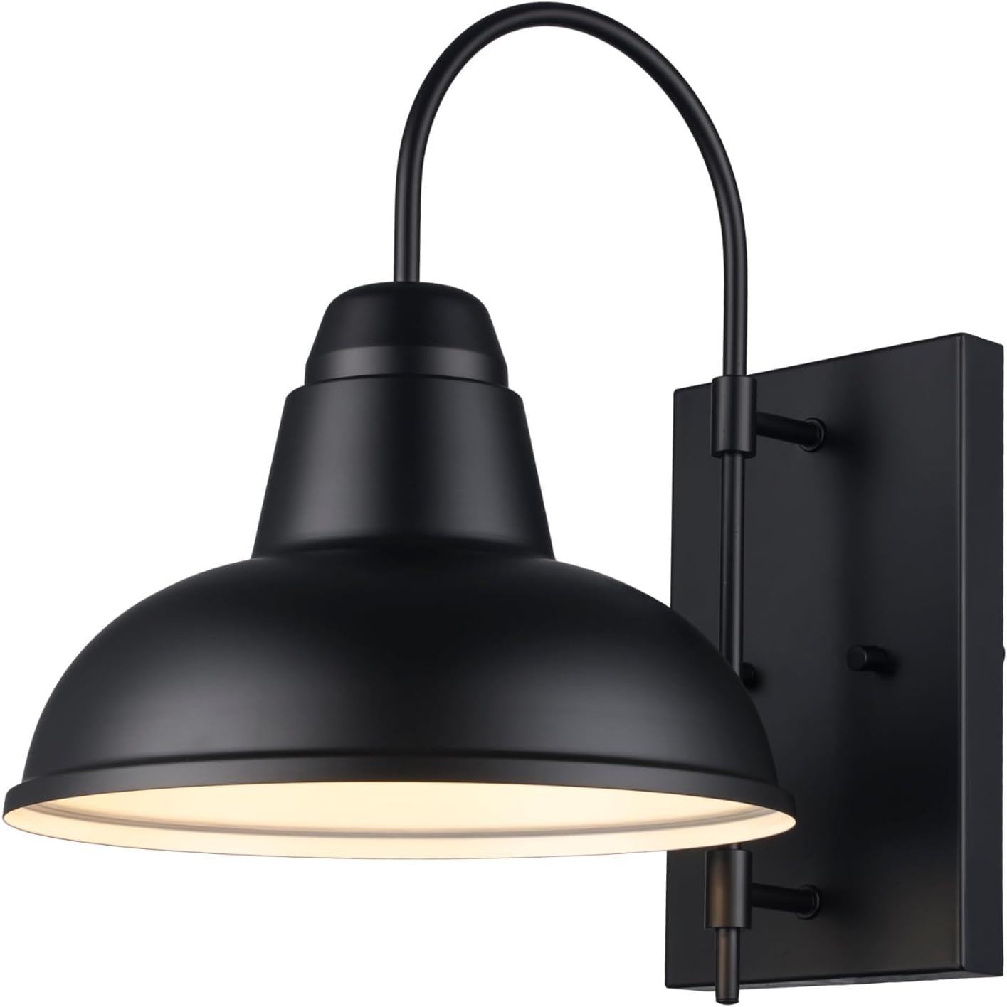 Asher Hamilton Hawthorne Outdoor Wall Lamp | Black Finish | 11x11 Inch Exterior Wall Sconce | Wet Rated | E26 Bulb Compatible | Metal Construction for Porch, Patio, Garage (Black, 11-Inch)