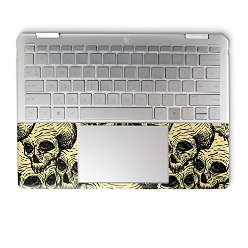 Image of MightySkins Carbon Fiber Skin Compatible with HP Spectre x360 14 inch (2022) Full Wrap Kit - Inked Skulls | Protective, Durable Textured Carbon Fiber Finish | Easy to Apply | Made in The USA