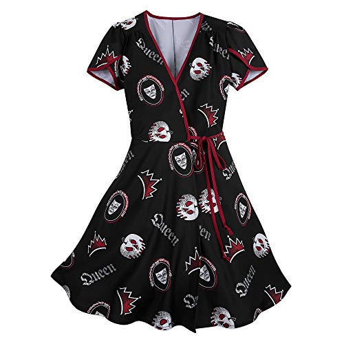 Robe Evil Queen Disney pour femme - Peignoir croisé noir confortable