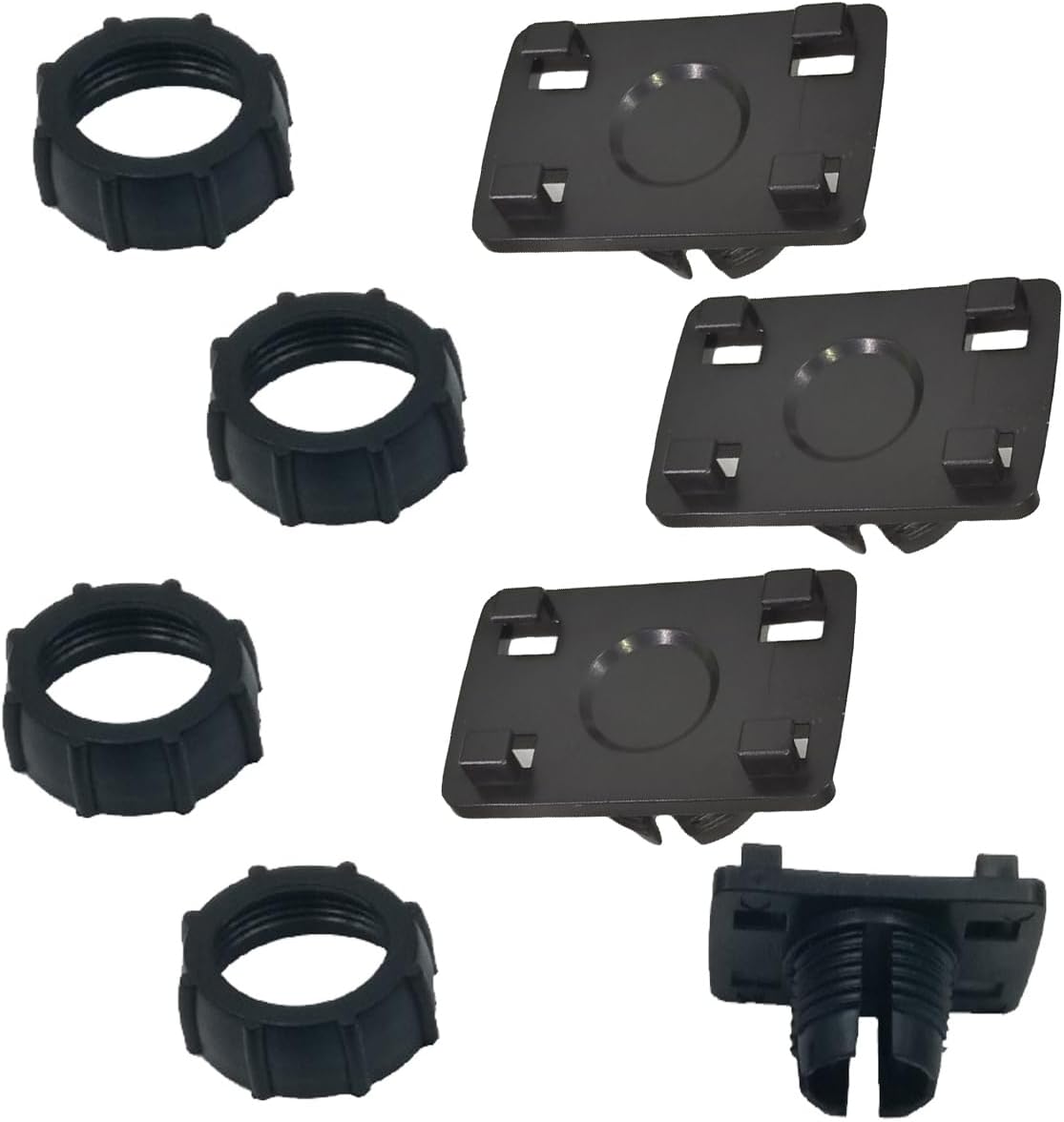 4 Pack 17mm Ball Joint Socket to 4-Button Lock Adapter Connector Base Support Mount Stand Bracket for Carplay Screen Backup Camera Monitor Car Auto Stereo GPS Bike Handlebar Bag Phone Holder