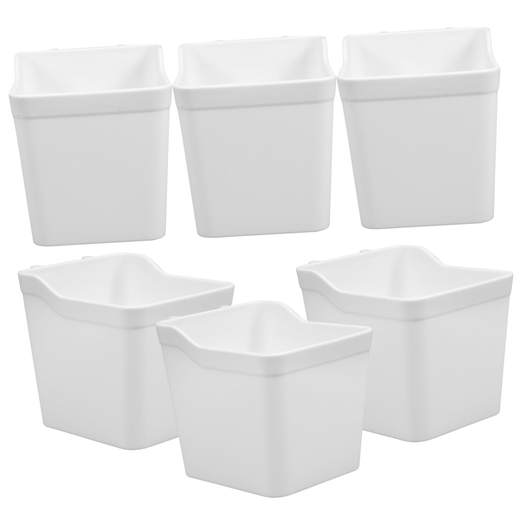 Garneck 6pcs Cup Holder Pegboard Baskets Garage Peg Board Basket Organizers Accessories Bins Storage Workbench Tool Organizer Pegboard Tool Organizer White Abs