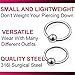 bodyjewellery 4pcs 18g bead captive ring Surgical Steel Tragus Snake Bite Cartilage Hoop BCR Septum Nose Helix Conch Eyebrow Daith BBEX