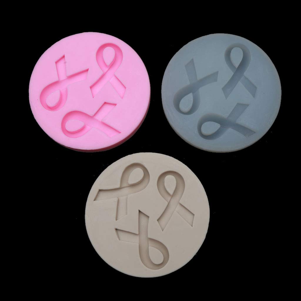 Nihenhao Random Aids Awareness Keychains Mold Silicone Ribbon Epoxy Resin Mold Jewelry Making Tools Colors