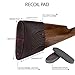 BRONZEDOG Slip On Recoil Pad Genuine Leather Buttstock Extension for Shotguns Rifles Hunting Shooting Brown Black (Brown Waterproof)