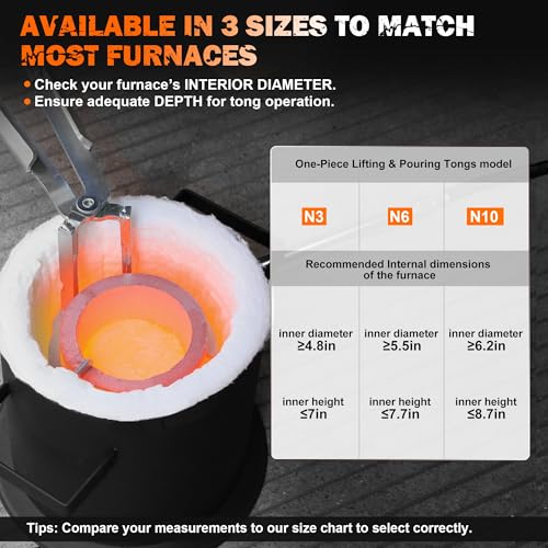 [Updated] 4kg Crucible Tongs Set for Melting Metal, Lifting & Pouring Tongs w/Graphite Crucible,Graphite Ingot Mold and Gloves,for Casting and Melting Metal, Jewelry Casting Tools by CANALHOUT - Image 7