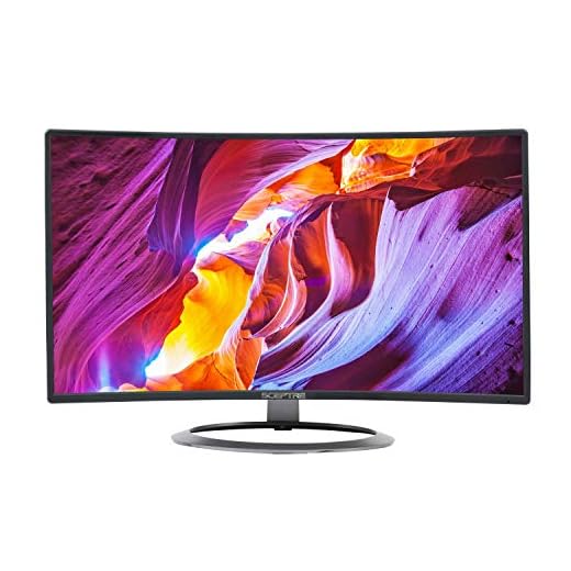 Sceptre C248W-1920R 24" Curved 75Hz Gaming LED Monitor Full HD 1080P HDMI DisplayPort VGA Speakers Ultra Thin Metal Black