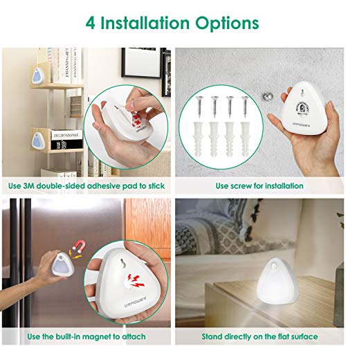 Urpower Motion Sensor Light Indoor, 60Lm Led Closet Lights Battery Operated Under-Cabinet Lighting, Stick-Anywhere Wireless Safe Night Lights For Hallway, Stairs, Entrance (3 Pack, Cool White) #TOP3