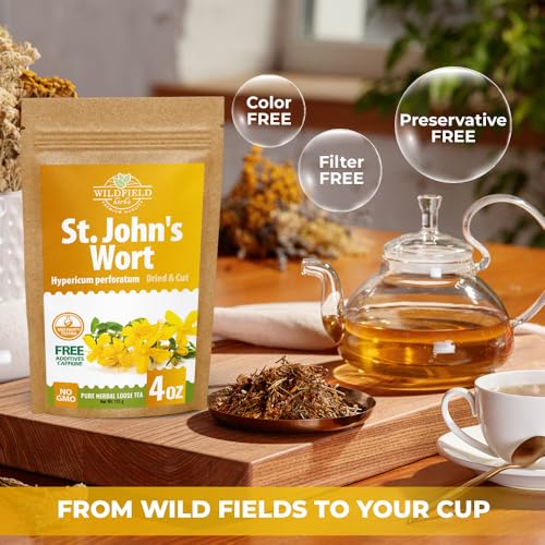Image of 4 oz. St Johns Wort Herb Herbal Tea (Hypericum) - 113g Hierba De San Juan Herb Tea
