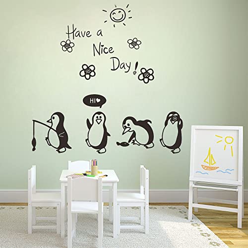 Vinilos decorativos de pingüino con frase inspiradora 34x33 miniatura 3