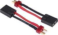 Vista 3 de 4 unidades compatibles con TRX a T-Plug estilo macho hembra adaptador de conector RC con cable de 14 awg 2 pulgadas (E06-4)