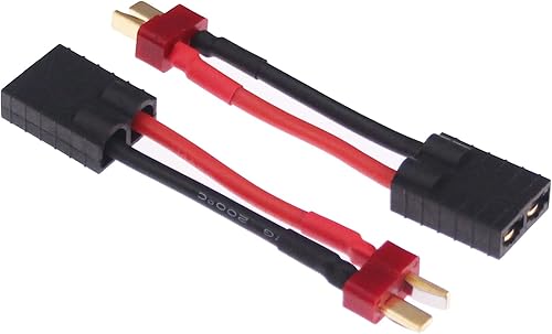 Miniatura 3 de 4 unidades compatibles con TRX a T-Plug estilo macho hembra adaptador de conector RC con cable de 14 awg 2 pulgadas (E06-4)