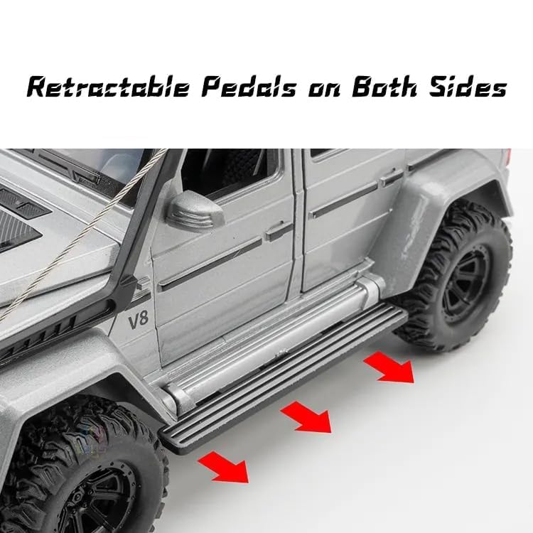 Image of Invite Enterprise 1:24 Brabus G550 4X4 Adventure Alloy Mould With Sound and Light - Pullback Off-Road Toy Metal Decoration Model for Kids (Colors As Per Stock)