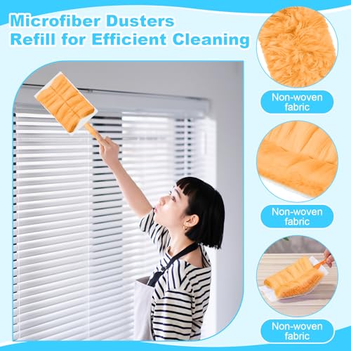 Image of Mimorou 100 Pcs Disposable Dusters Refills Bulk Heavy Duty 180 Multi Surface Replacement Dusters for Cleaning Ceiling Fan with Microfibers Unscented (Modern Colors)