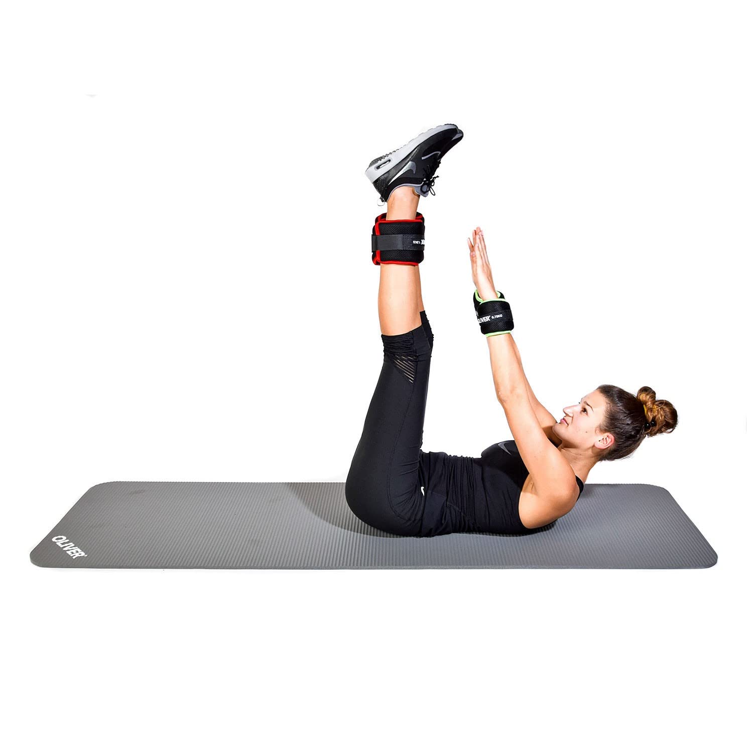 Oliver PRIME Pesas Tobilleras y Muñequeras con Peso para Entrenamiento Fitness Lastres Ajustables Gel Silicona Correr Pilates Rehabilitación Par