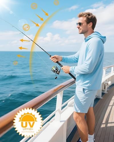 Runhit UPF 50+ Fishing Shirts for Men Long Sleeve Sun Protection Hoodie Lightweight Outdoor Workout Hiking Running Rash Guard4