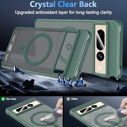 Coque Google Pixel 7 Pro MagSafe Verte Protection Militaire Fine - 5