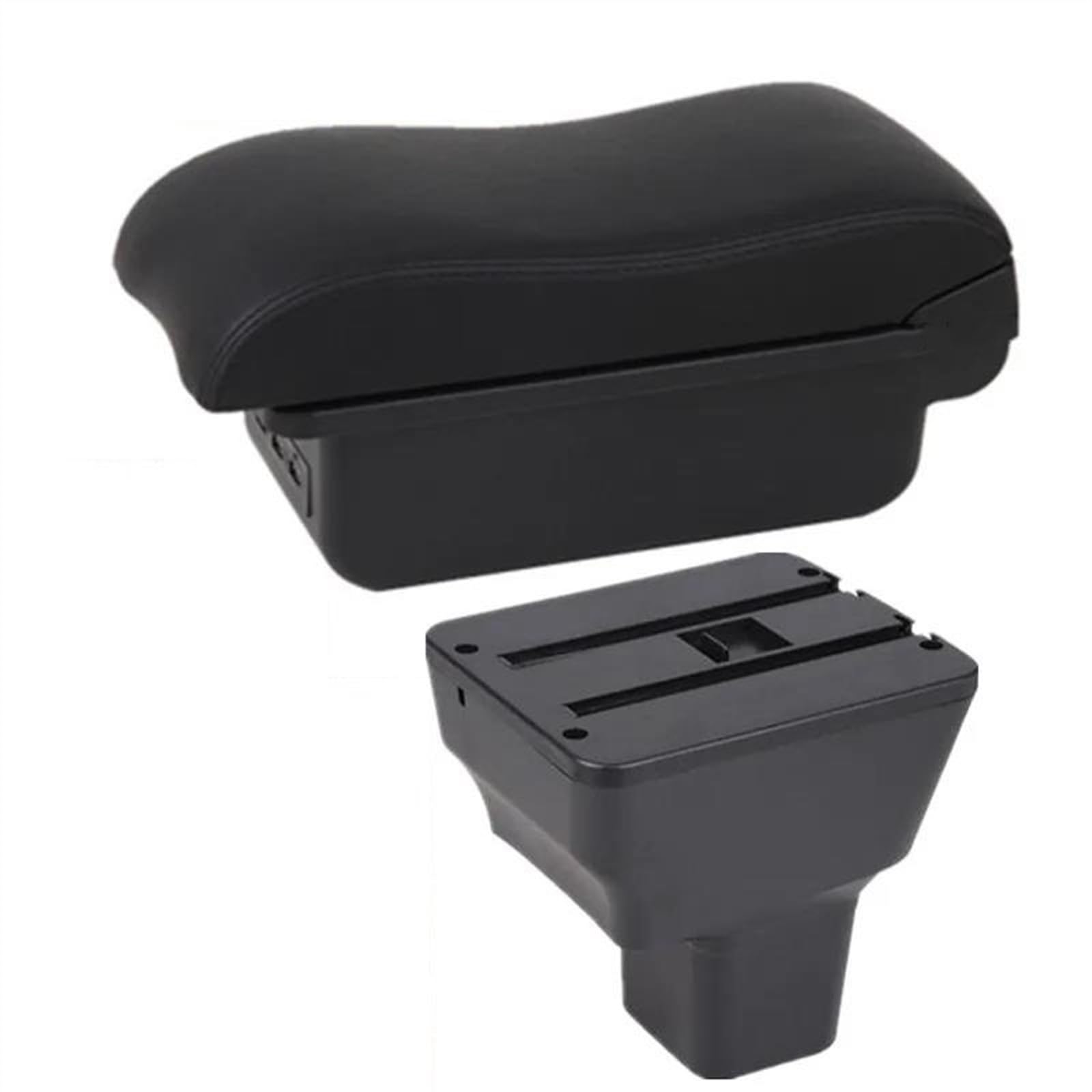 Noheeu B2 Black Line 3Usb Car Interior Accessories Center Console Storage Box Multifunctional Armrest For Kicks 2016-2024