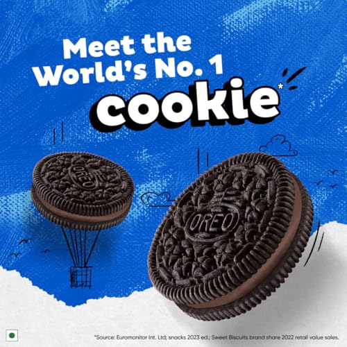 Image of Cadbury Oreo Chocolate Flavour Cream Sandwich Biscuit Family Pack, 275.55 g (Pack of 2)