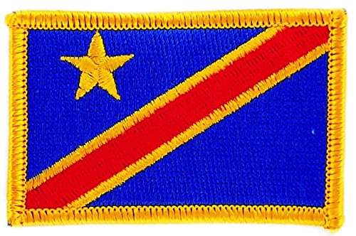 Patch Congo DRC Flag Flag embroidered Iron-On Patch Badge Crest